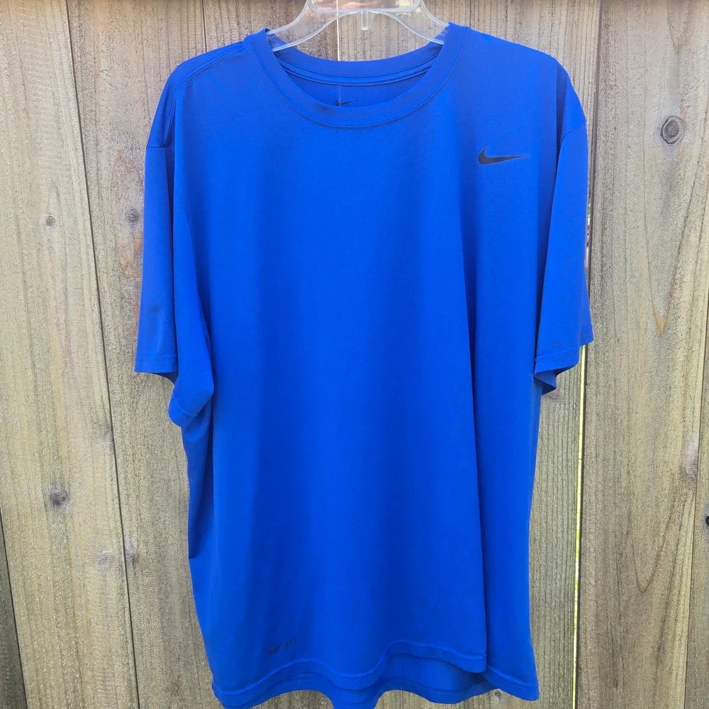 Nike Dri-FIT Mens XXL Royal Blue Short Sleeve Performance Athletic T-Shirt
